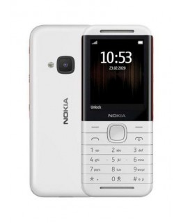 هاتف نوكيا 5310 ثنائي الشريحة أبيض/ أحمر، ذاكرة رام سعة 8 ميجابايت، ذاكرة داخلية سعة 16 ميجابايت، يدعم تقنية 2G